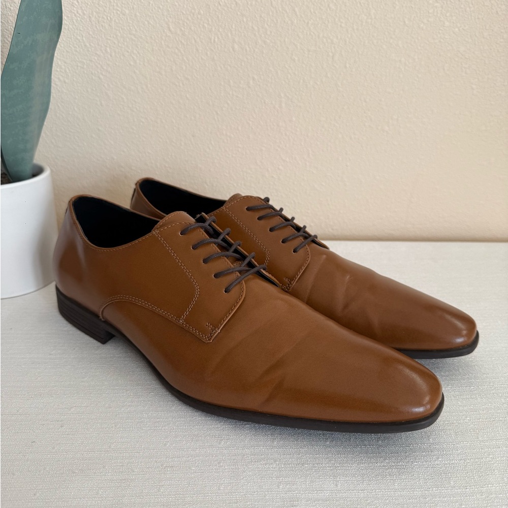 Abound Tan Brown Faux Leather Men's Dress Shoes